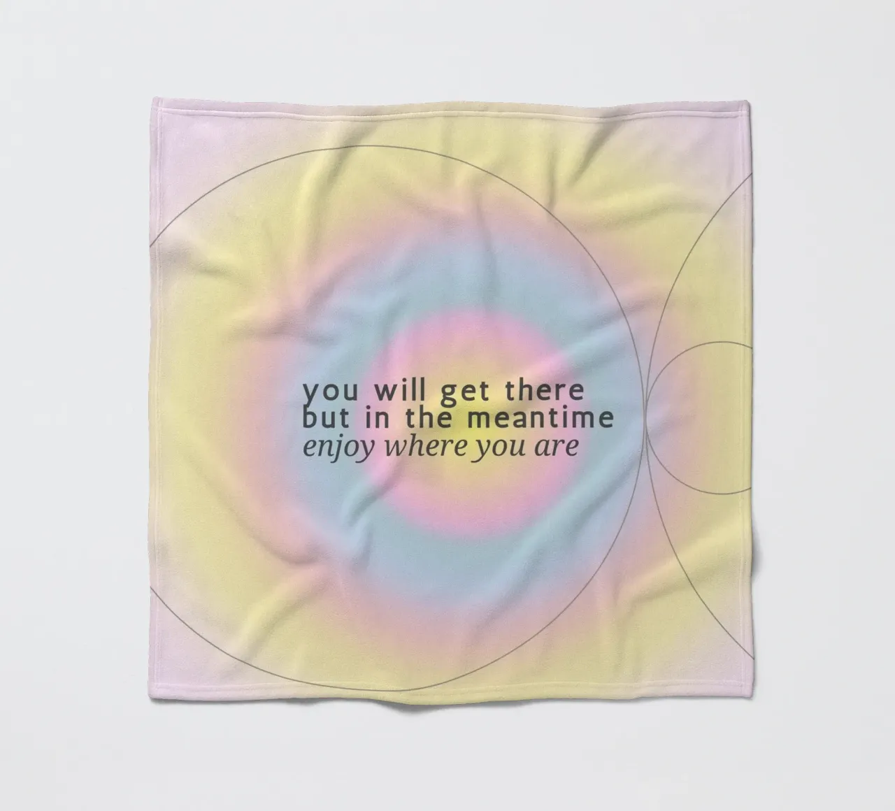 Stampa poster "You Will Get There" Aura Gradient coperta in pile da homdeco