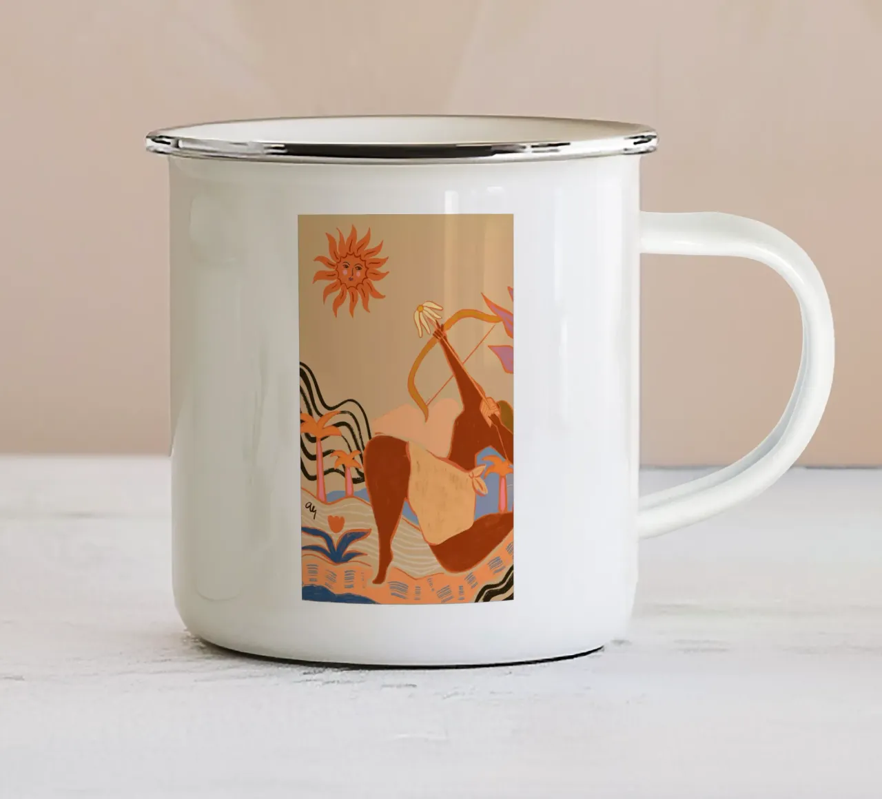 The Archer tazza in smalto da Arty Guava