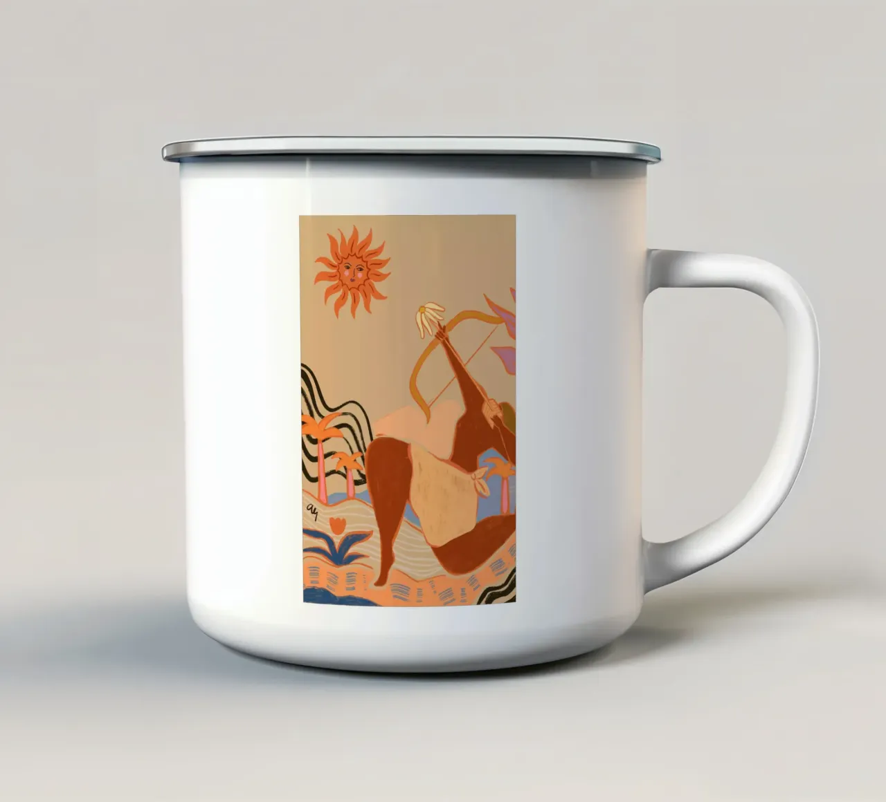 The Archer tazza in smalto da Arty Guava