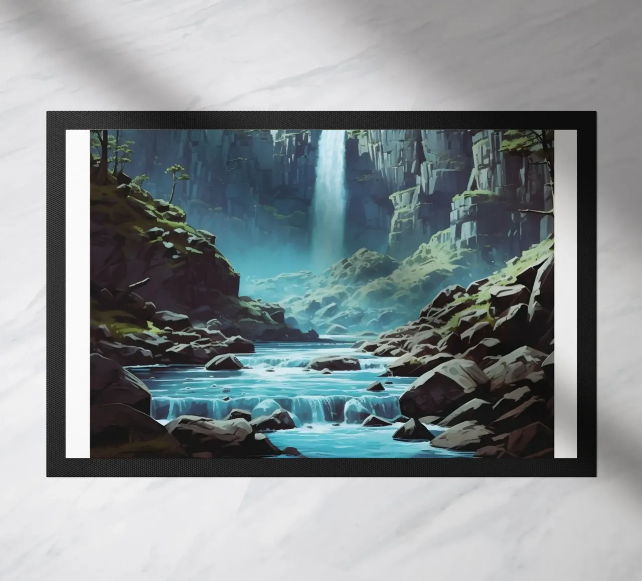 Cascata di basalto Svartifoss di Akiro Ito - Iceland Nature Pr zerbino da homdeco