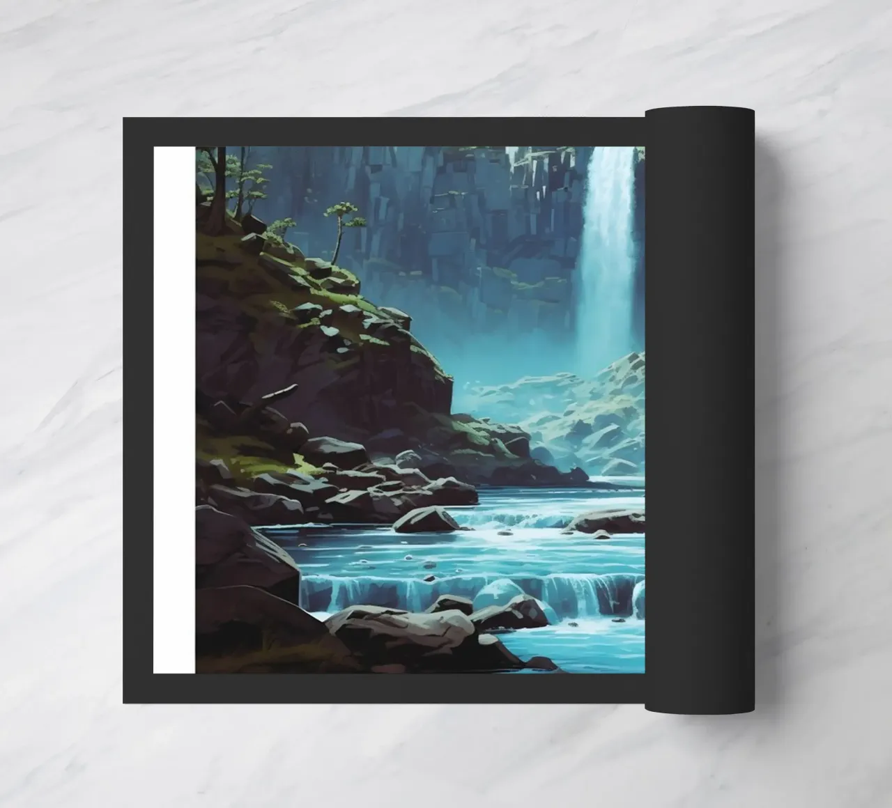 Cascata di basalto Svartifoss di Akiro Ito - Iceland Nature Pr zerbino da homdeco