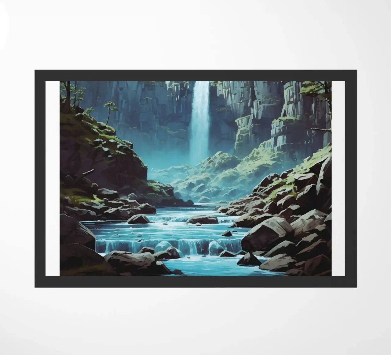 Cascata di basalto Svartifoss di Akiro Ito - Iceland Nature Pr zerbino da homdeco