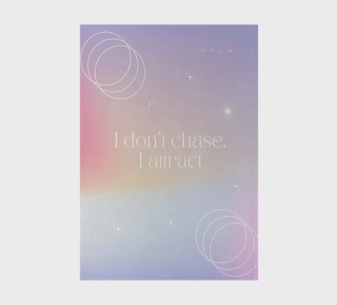I Don't Chase I Attract - Aura Manifestation Print notebook by homdeco