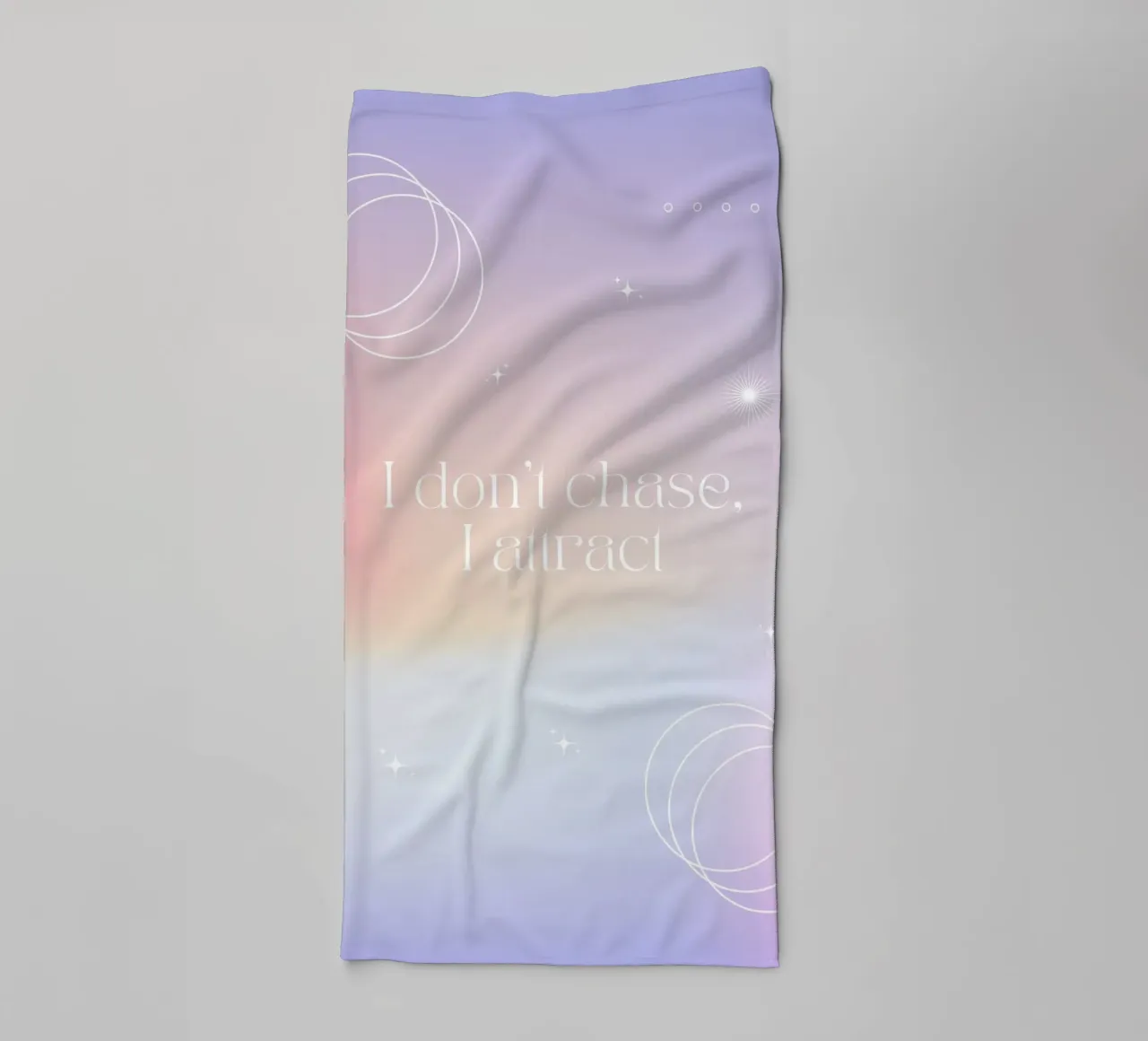 I Don't Chase I Attract - Aura Manifestation Print towel by homdeco