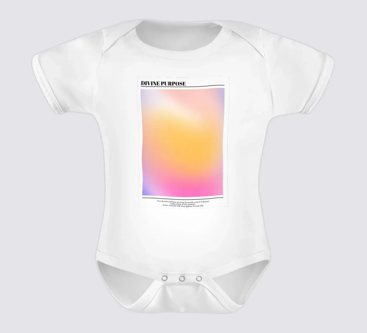 Divine Purpose Aura Gradient Print - Spiritual Path short-sleeve baby romper by homdeco