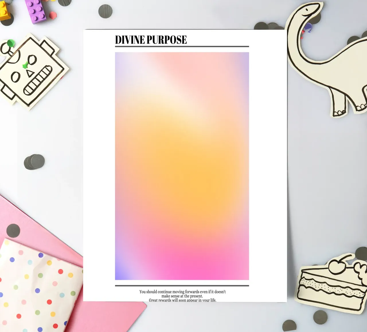 Divine Purpose Aura Gradient Print - Spiritual Path sticker sheet by homdeco