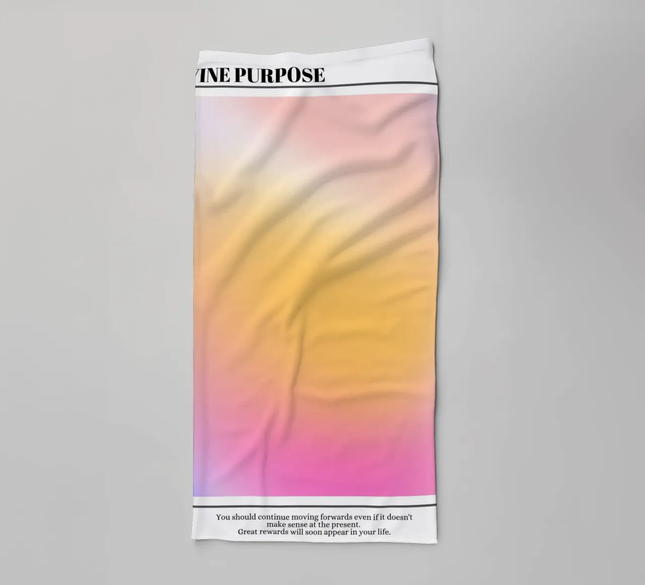 Divine Purpose Aura Gradient Print - Spiritual Path towel by homdeco