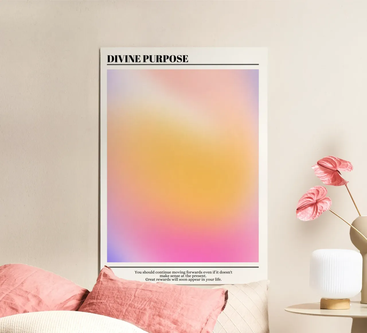 Divine Purpose Aura Gradient Print - Spiritual Path alu-dibond by homdeco