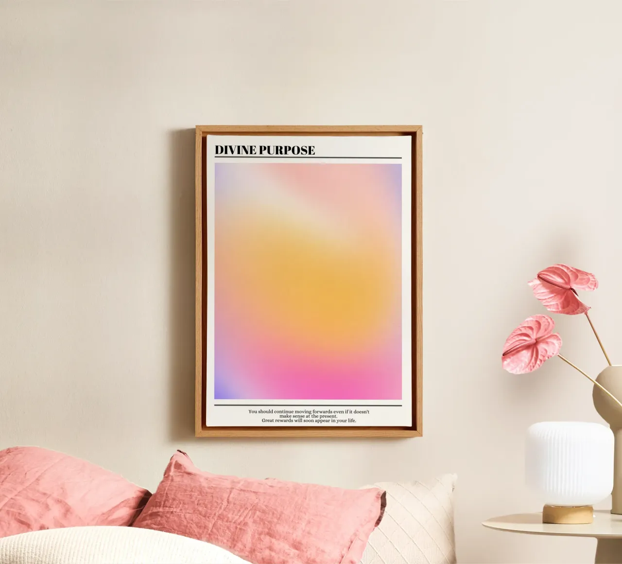 Divine Purpose Aura Gradient Print - Spiritual Path canvas by homdeco