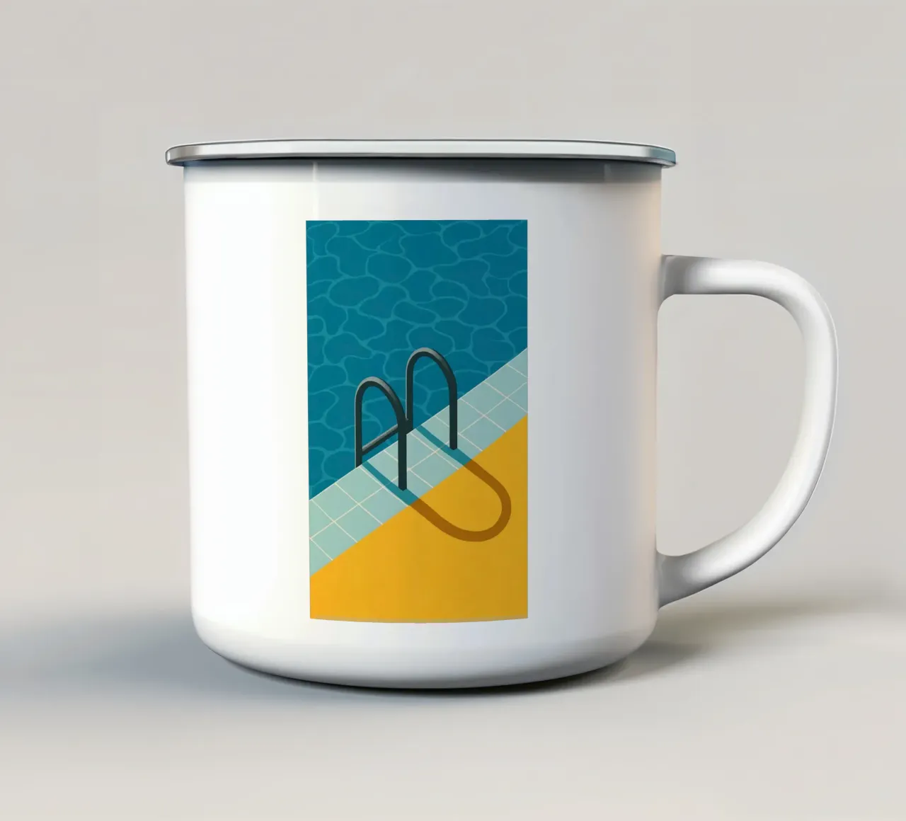 Immersione grafica tazza in smalto da JETLAG | affiches voyage