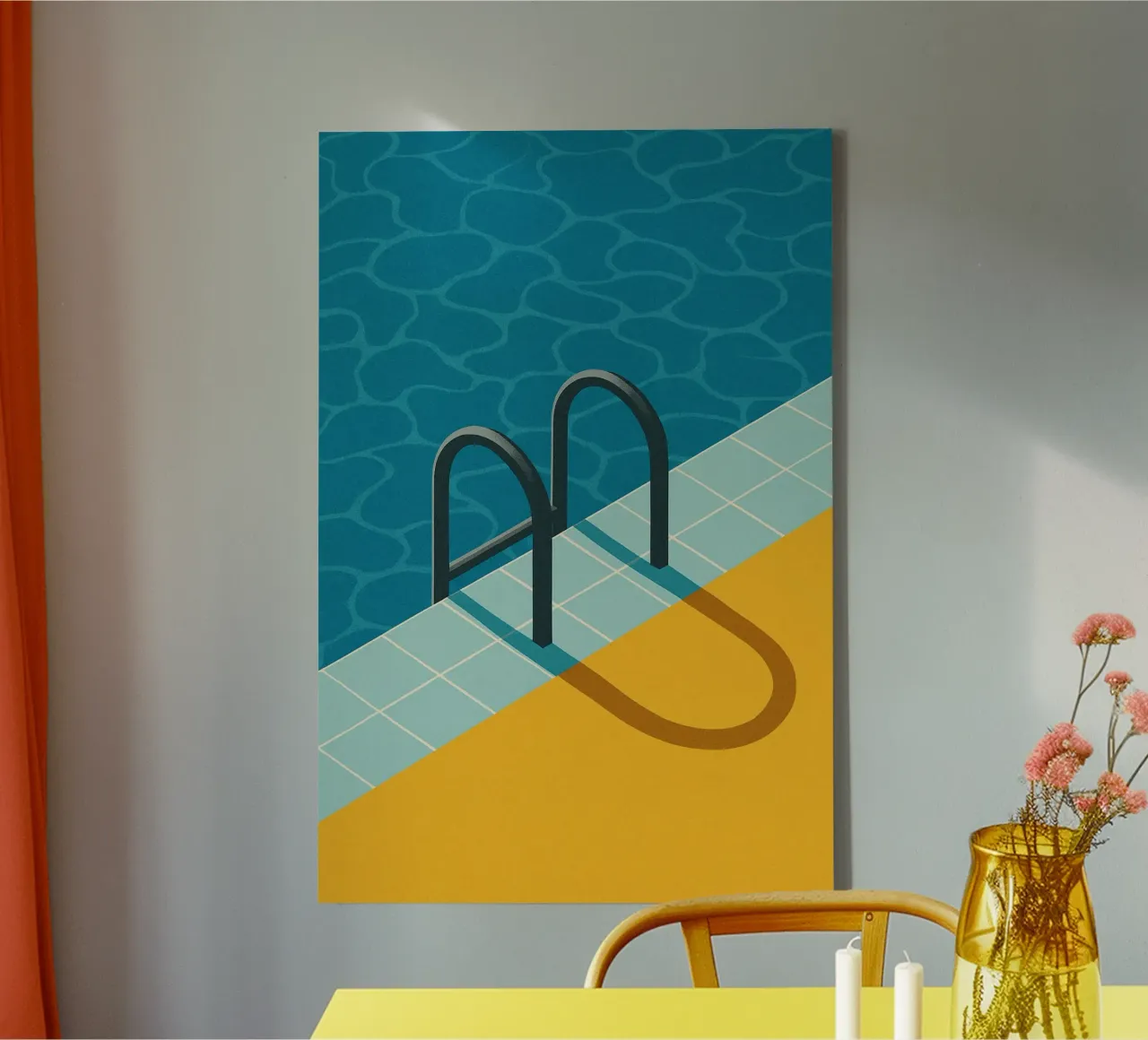 Immersione grafica tela con Cornice a cassetta da JETLAG | affiches voyage