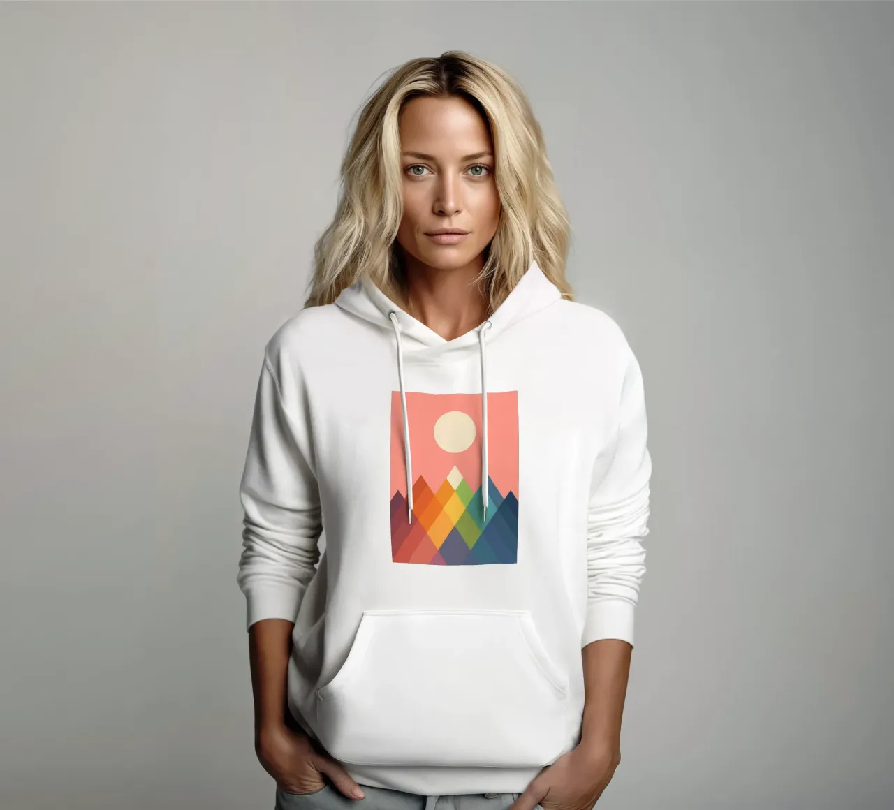 Rainbow Peak felpa con cappuccio da Alana Gallerie