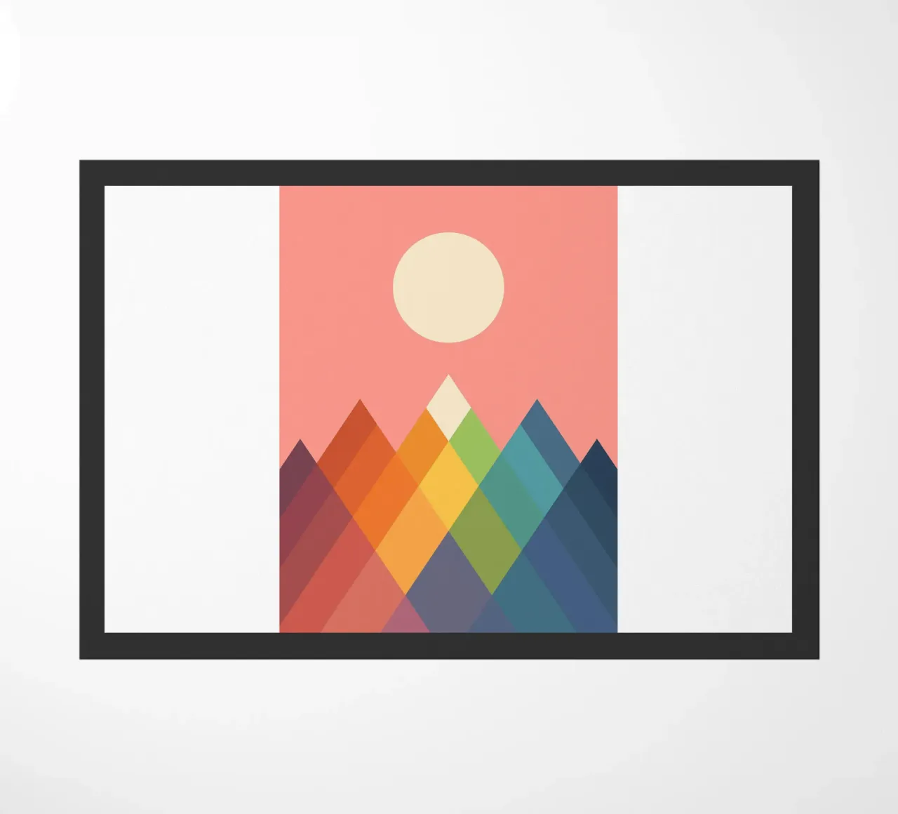 Rainbow Peak deurmat van Alana Gallerie