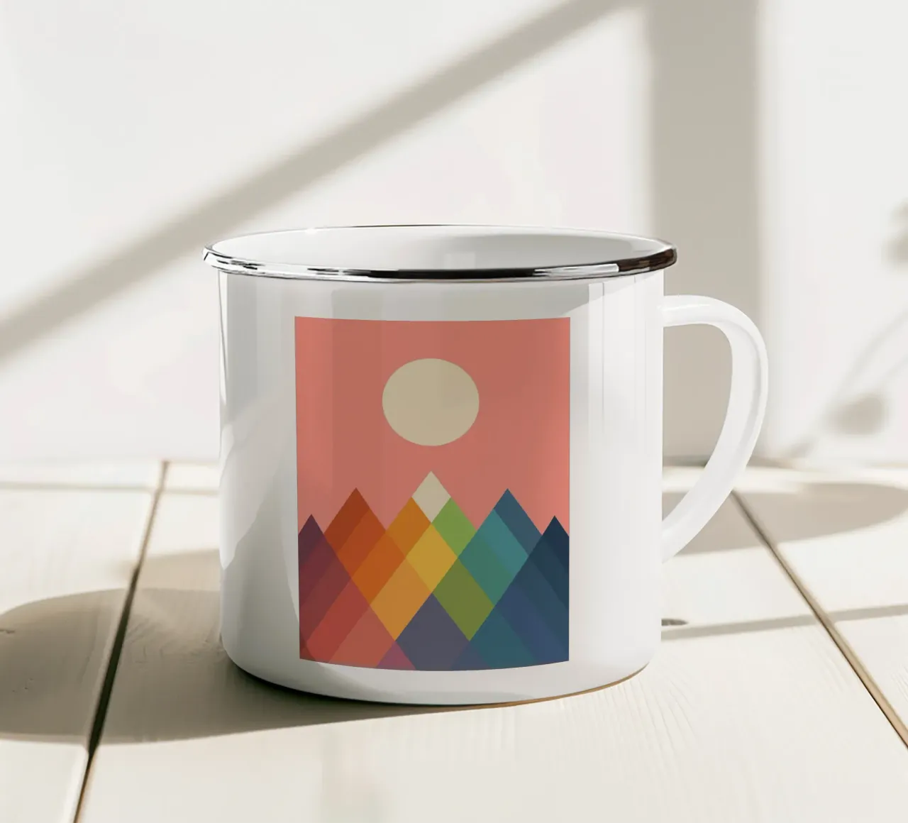 Rainbow Peak tazza in smalto da Alana Gallerie