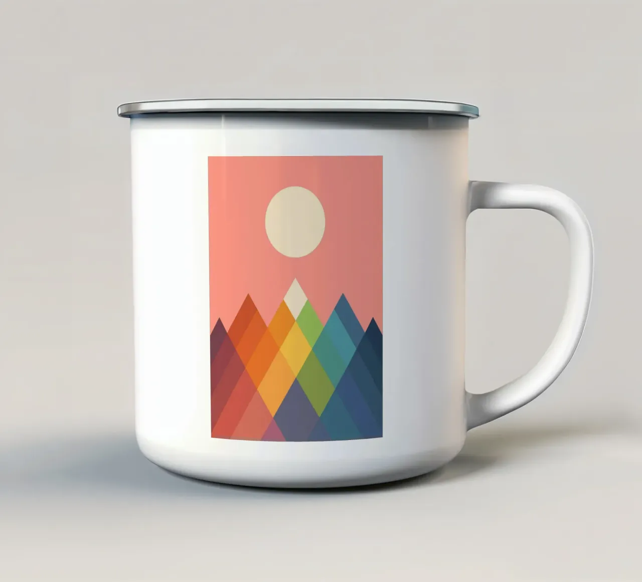 Rainbow Peak tazza in smalto da Alana Gallerie