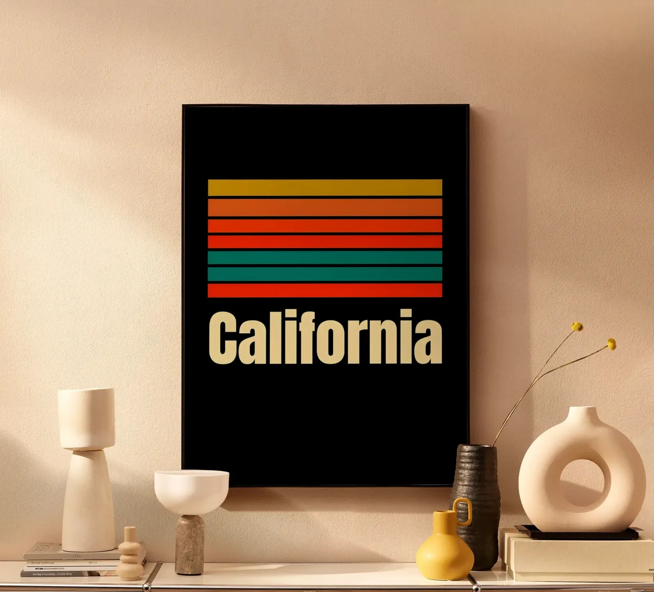 California Retro Stripes plexiglass da 🥝 KIWI STORE