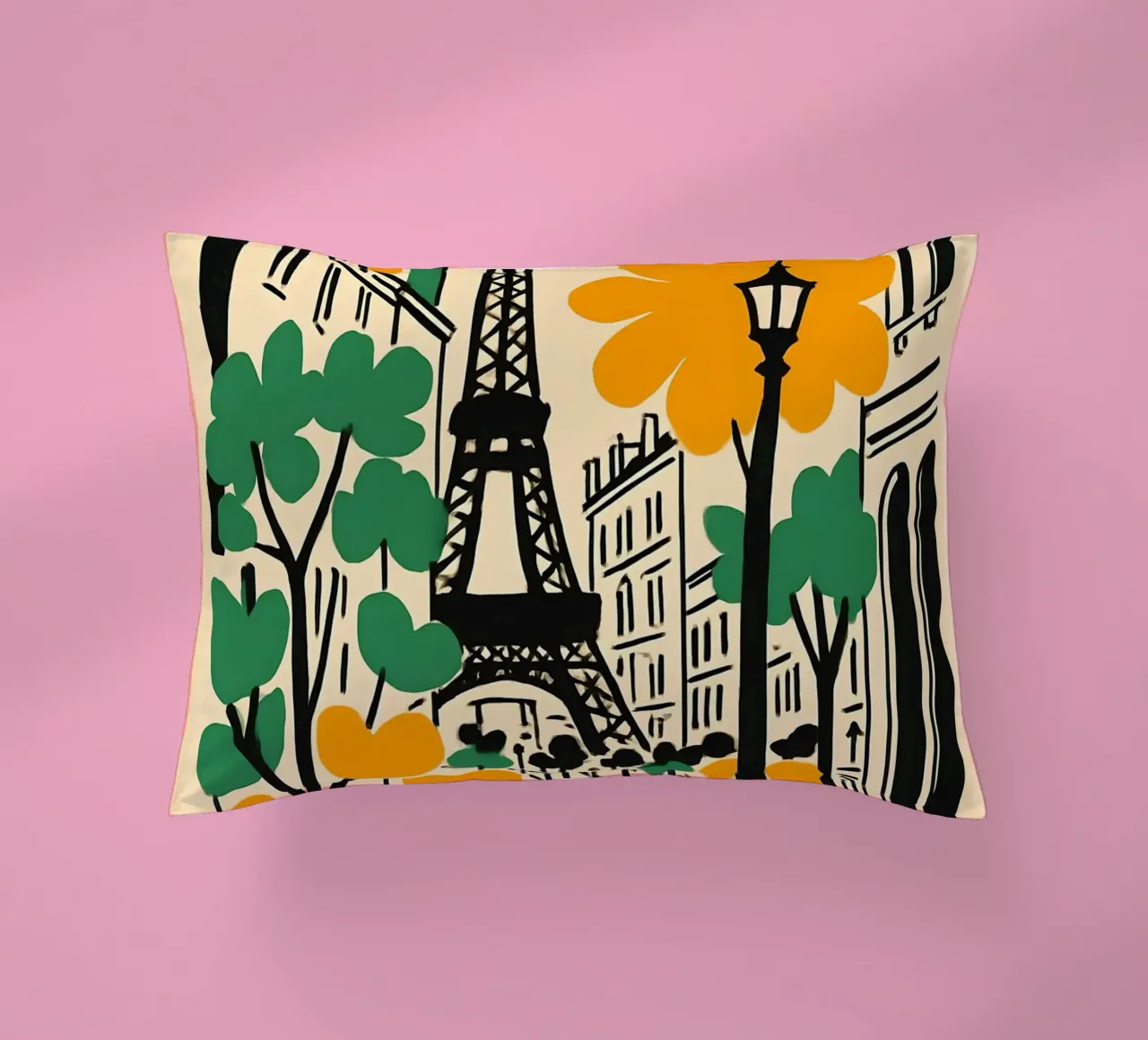 Illustrazione di Parigi con Torre Eiffel cuscino da 🥝 KIWI STORE