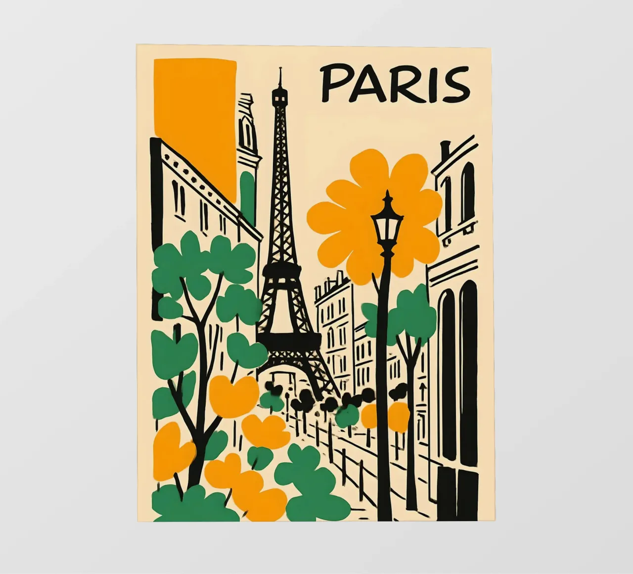 Illustrazione di Parigi con Torre Eiffel pellicola backlit da 🥝 KIWI STORE