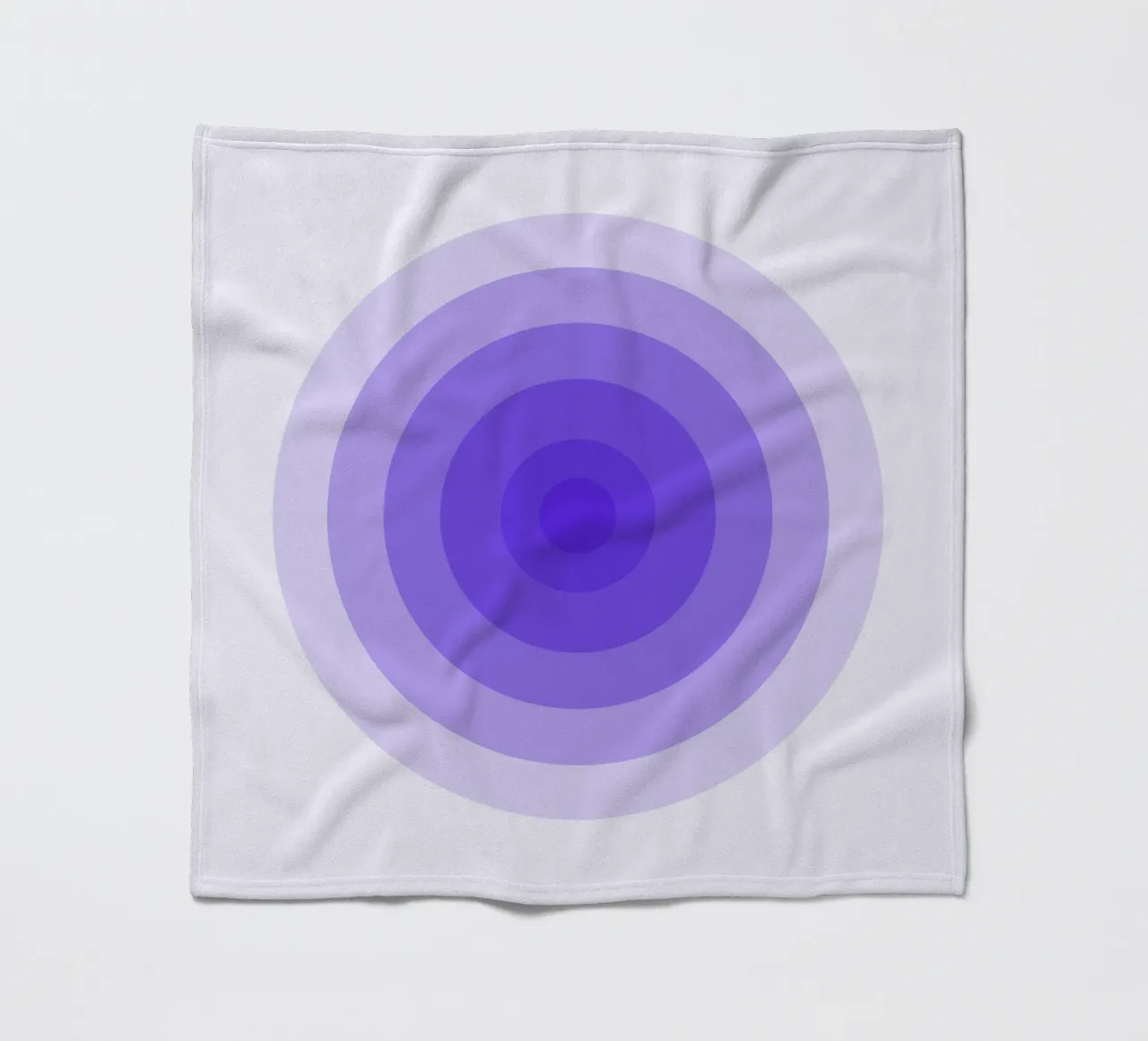 Purple violet blue circles, geometric minimalist fleece blanket by Lilou Art