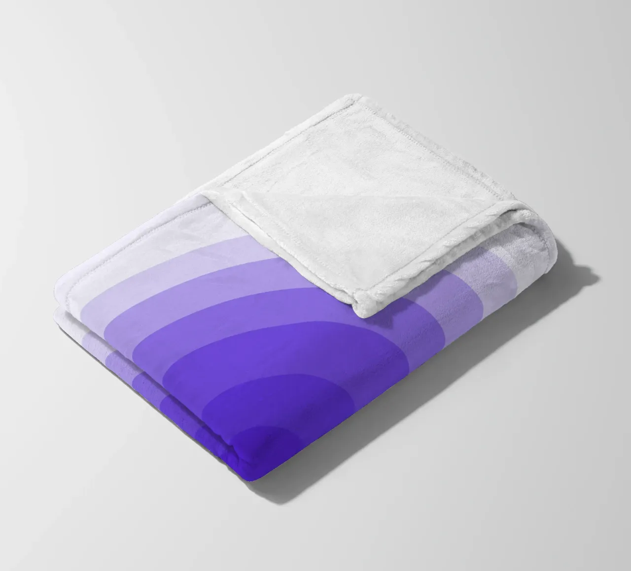Purple violet blue circles, geometric minimalist fleece blanket by Lilou Art