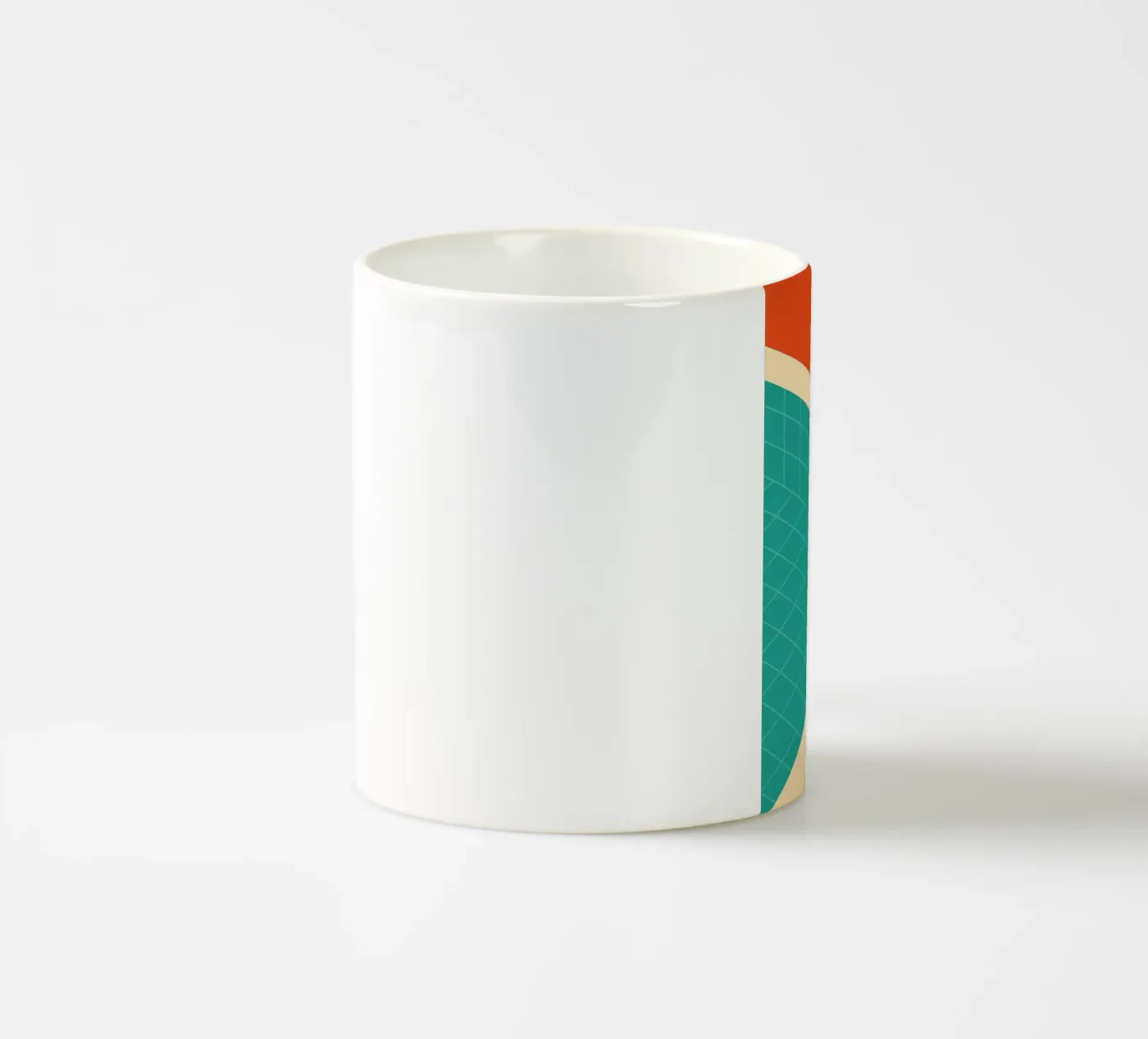 Minimalist retro pool in orange sunshine tazza in ceramica da JETLAG | affiches voyage