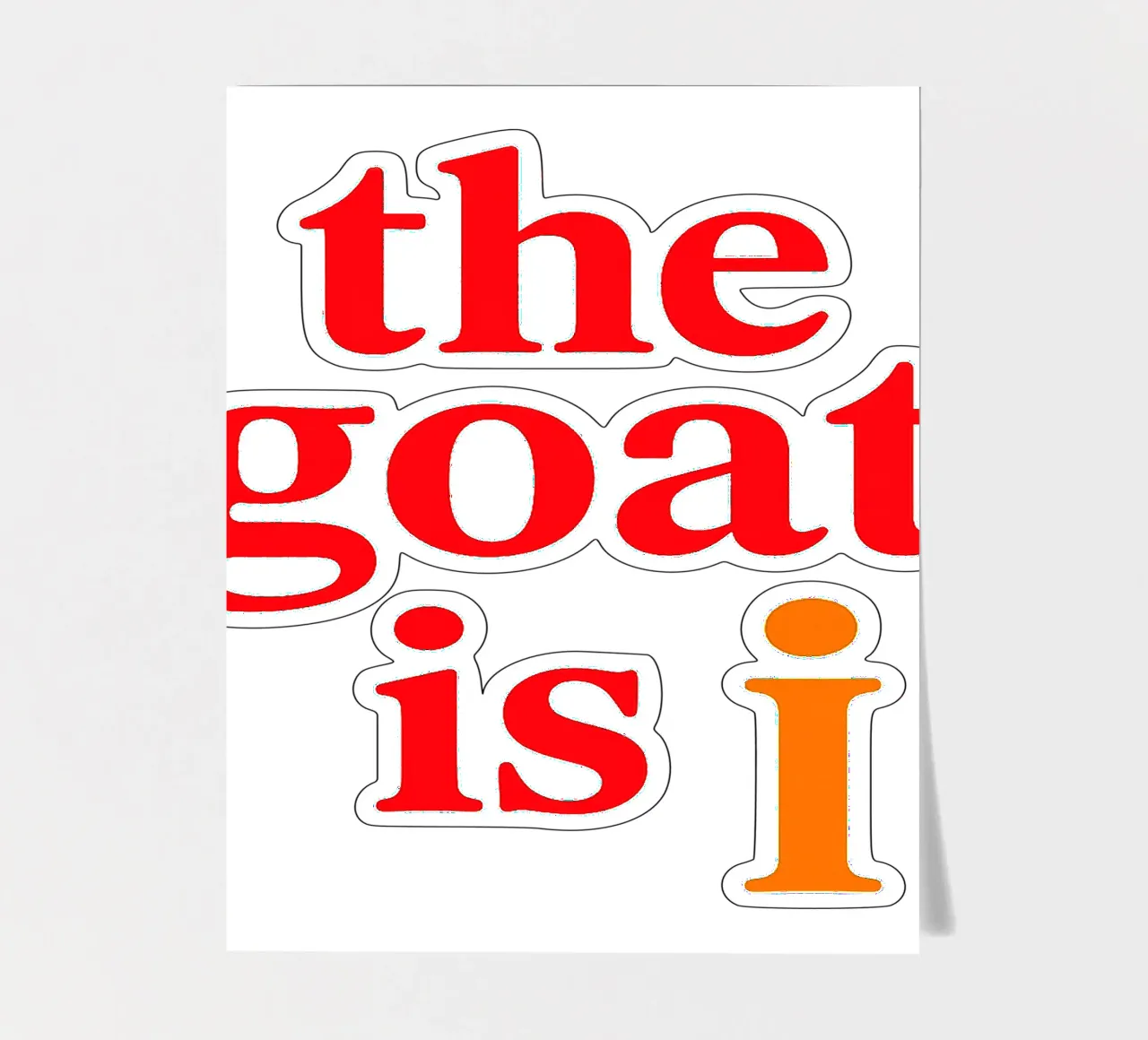 THE GOAT IS I sticker sheet by Vintage Van Gogh
