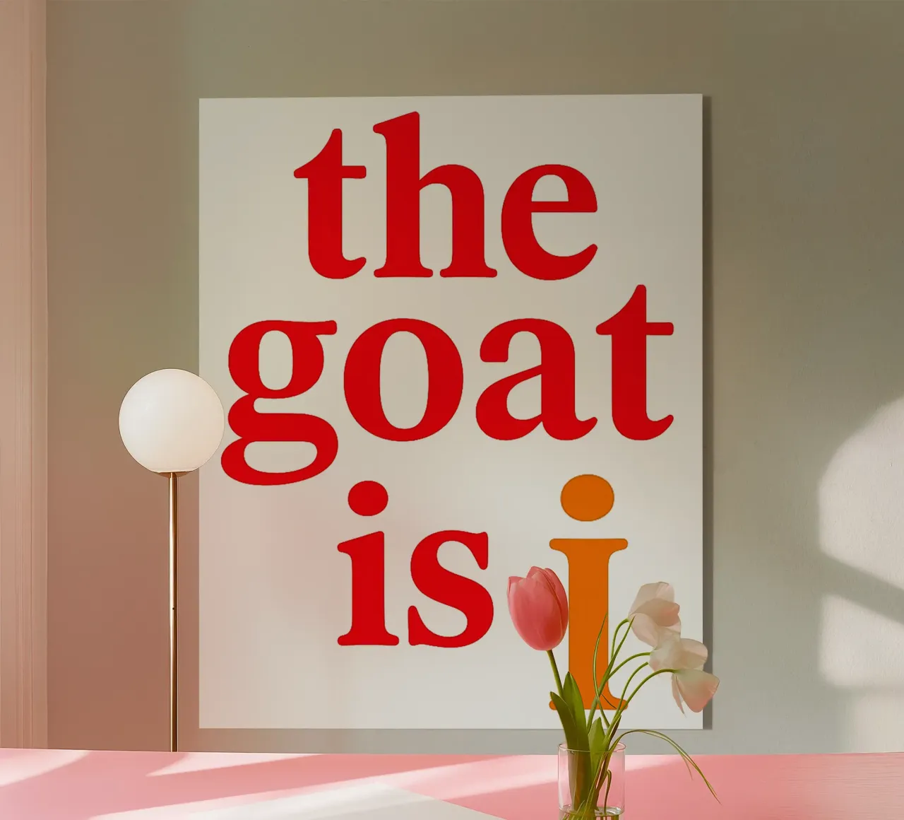 THE GOAT IS I plexiglass da Vintage Van Gogh