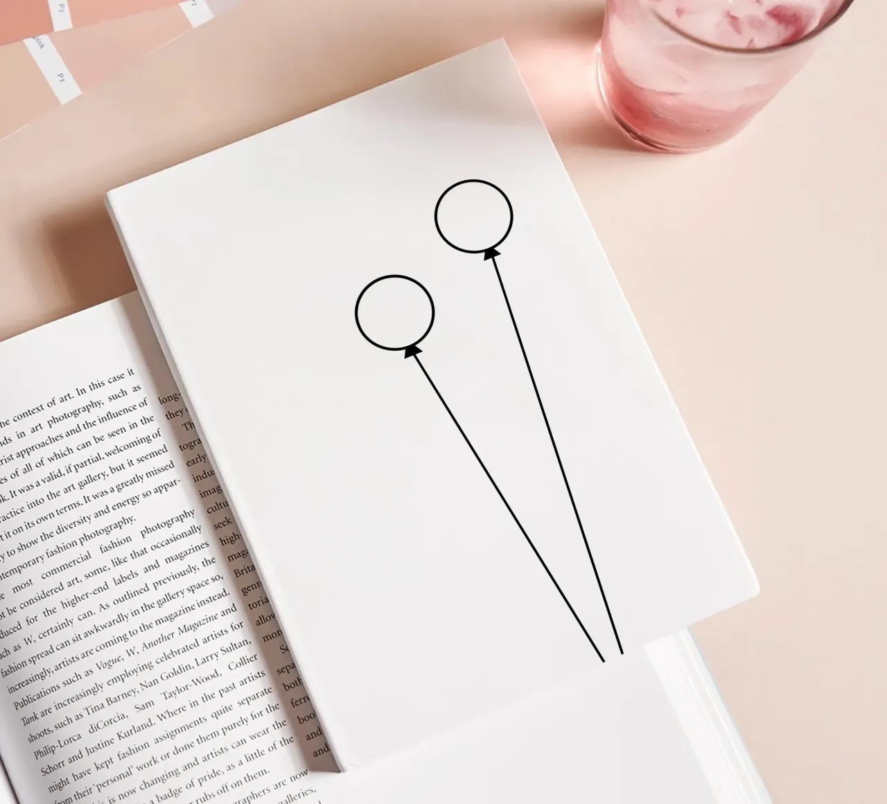Balloons, minimalist design notebook by Lilou Art