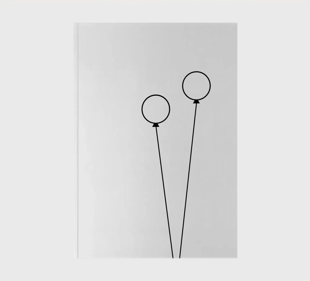 Balloons, minimalist design notebook by Lilou Art