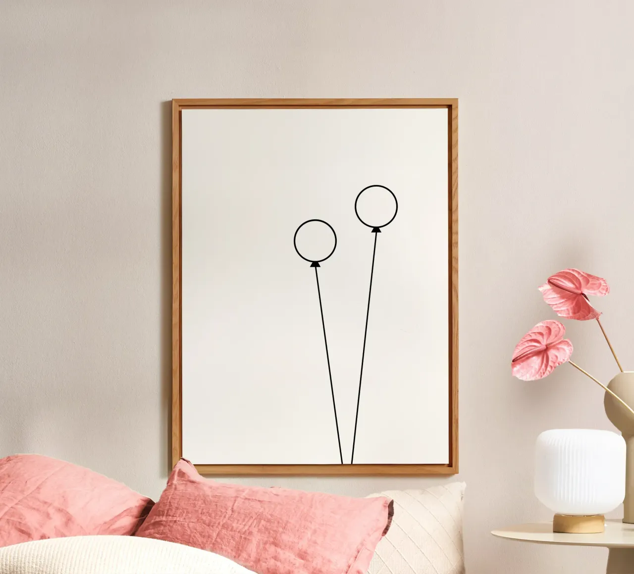 Palloncini, design minimalista alluminio dibond da Lilou Art