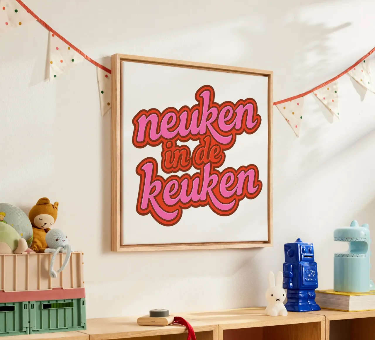 NEUKEN IN DE KEUKEN tela con Cornice a cassetta da Vintage Van Gogh
