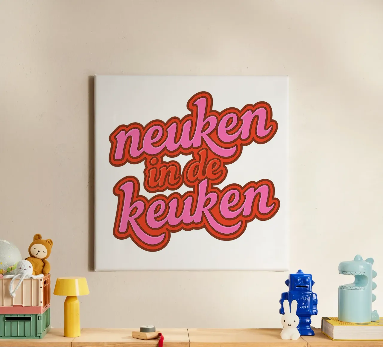 NEUKEN IN DE KEUKEN tela con Cornice a cassetta da Vintage Van Gogh