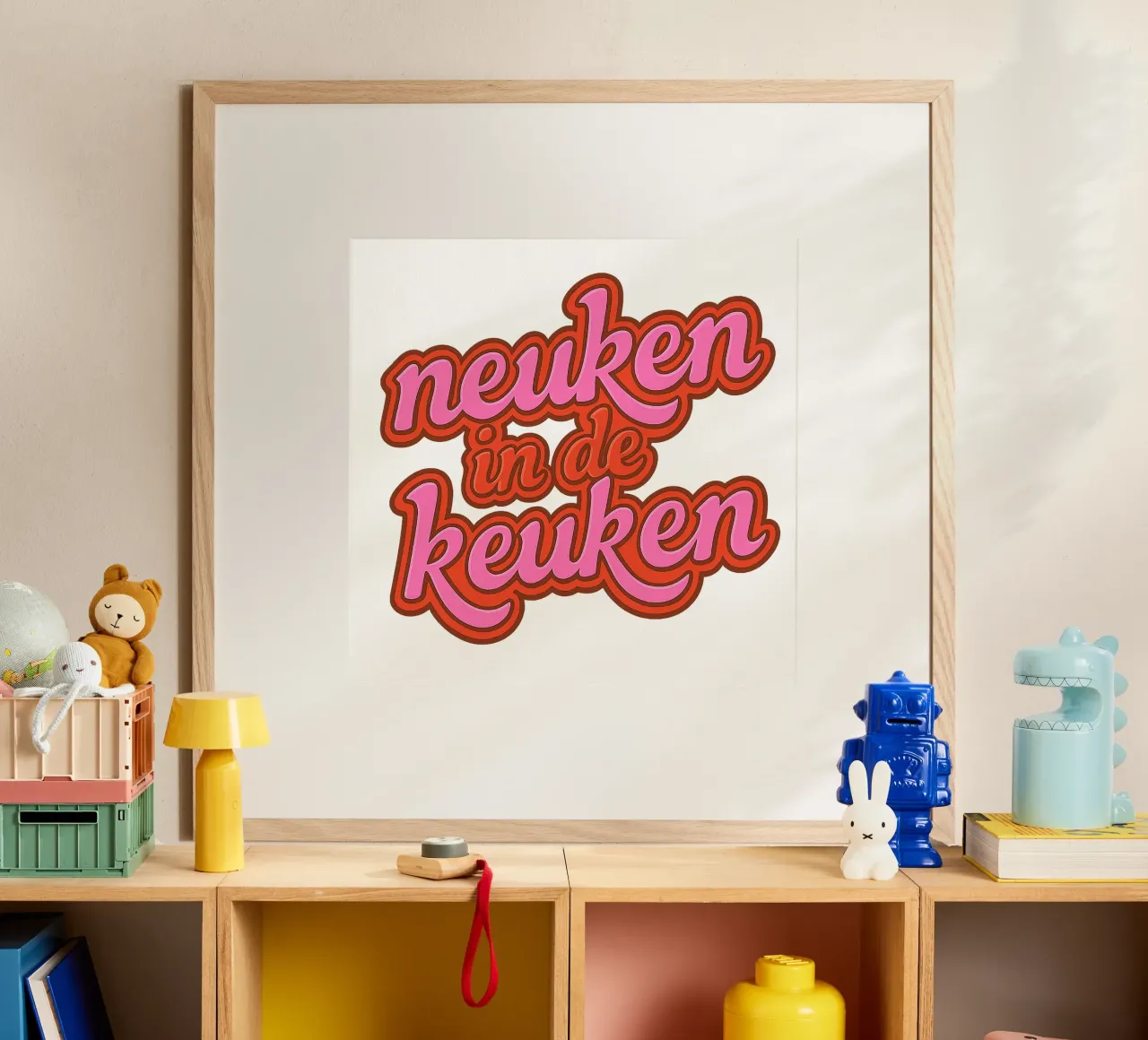 NEUKEN IN DE KEUKEN poster con telaio in alluminio da Vintage Van Gogh