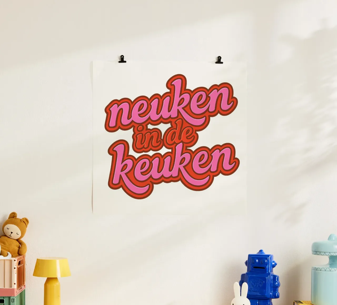 NEUKEN IN DE KEUKEN poster con telaio in alluminio da Vintage Van Gogh