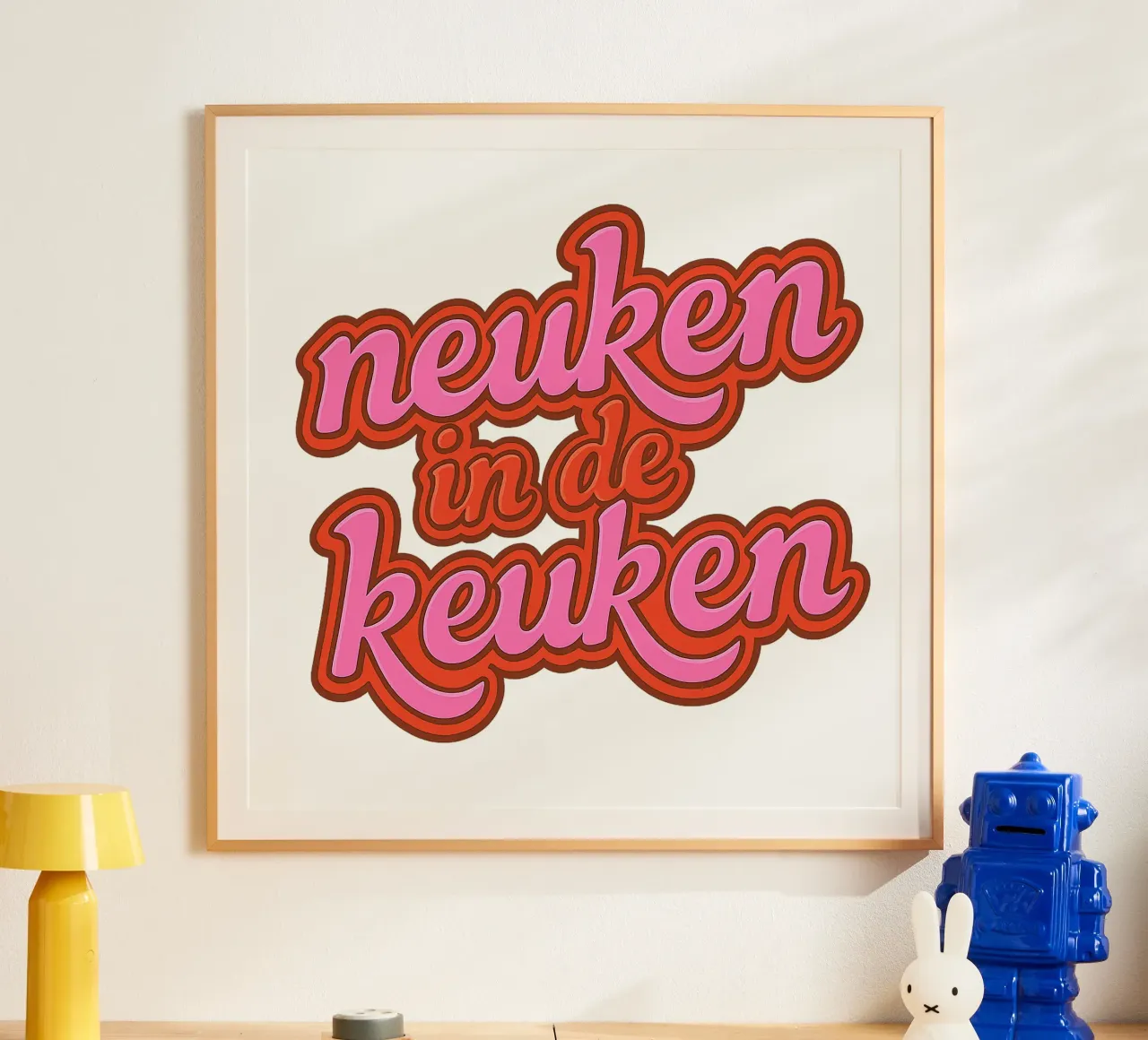 NEUKEN IN DE KEUKEN poster con telaio in alluminio da Vintage Van Gogh