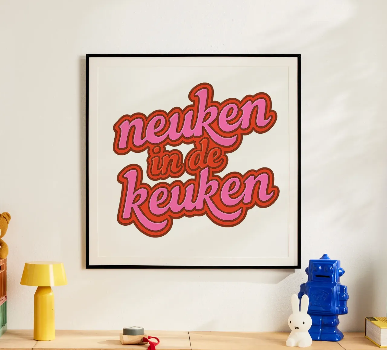 NEUKEN IN DE KEUKEN poster con telaio in alluminio da Vintage Van Gogh
