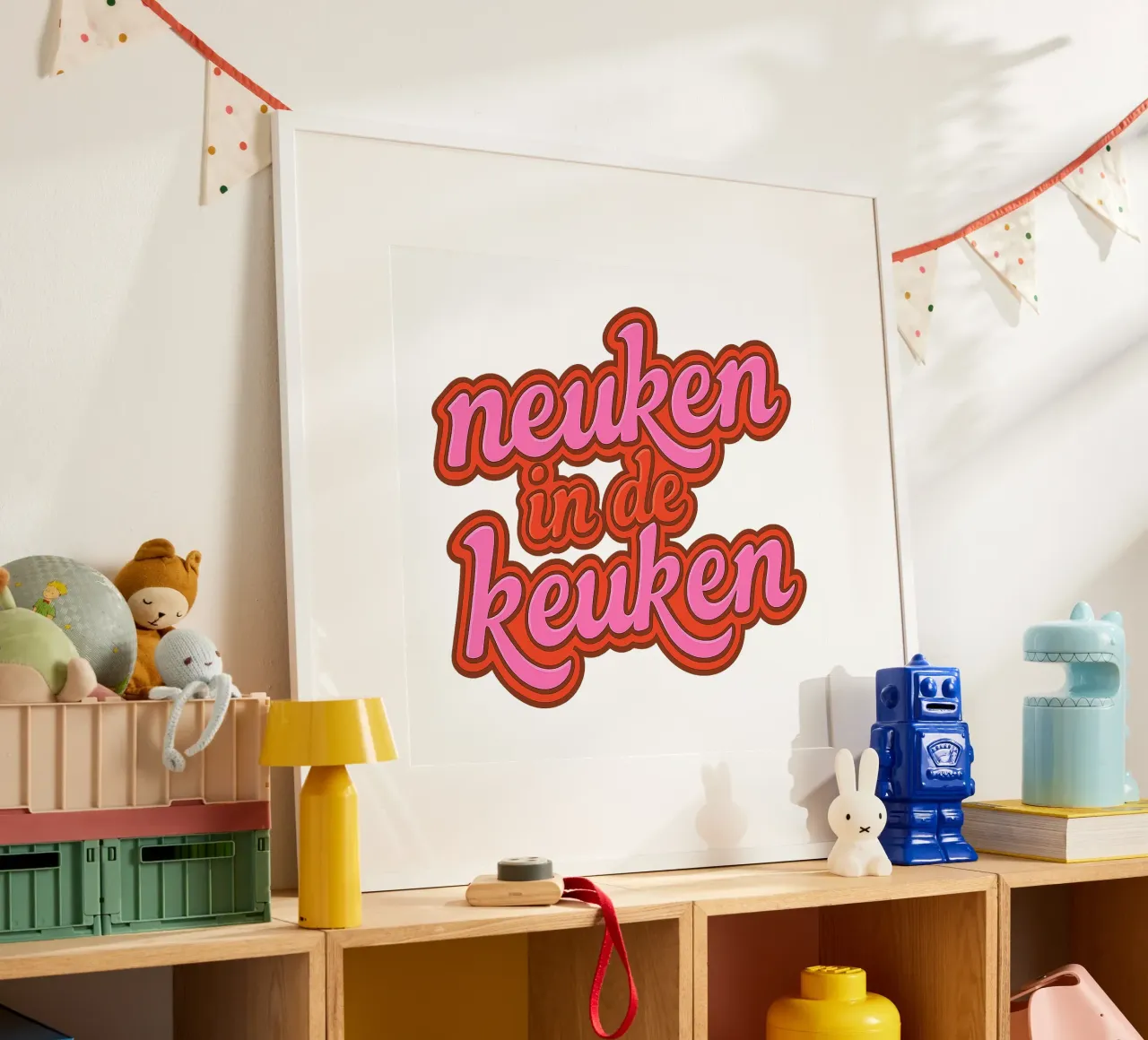 NEUKEN IN DE KEUKEN poster con telaio in alluminio da Vintage Van Gogh