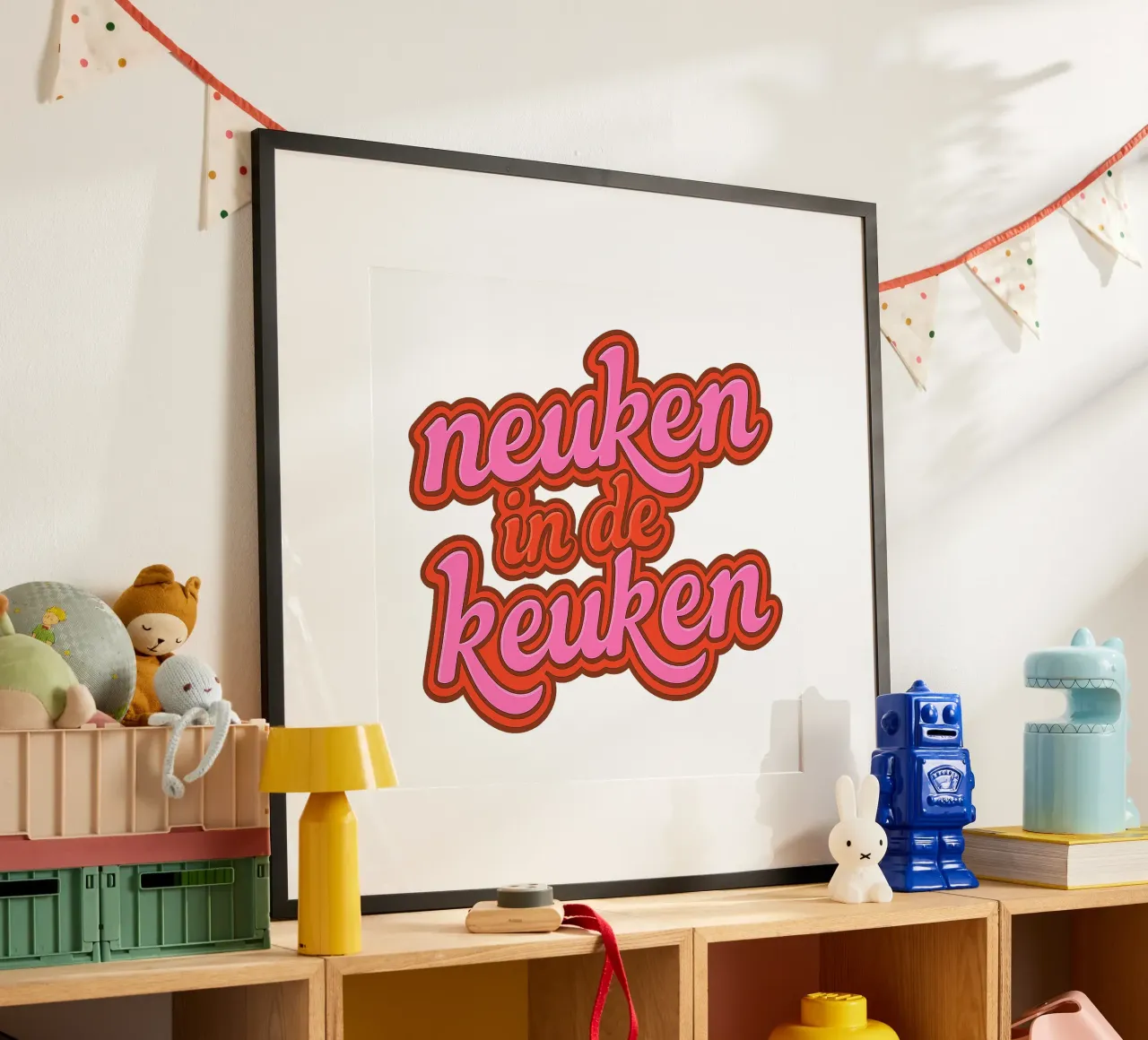 NEUKEN IN DE KEUKEN poster con telaio in alluminio da Vintage Van Gogh