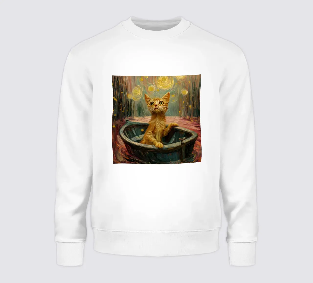 Gatto in pittura felpa da Motivate-Today