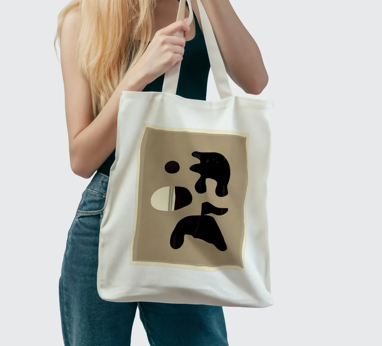 Shape Movement Geometry 1 borsa in juta da cityart