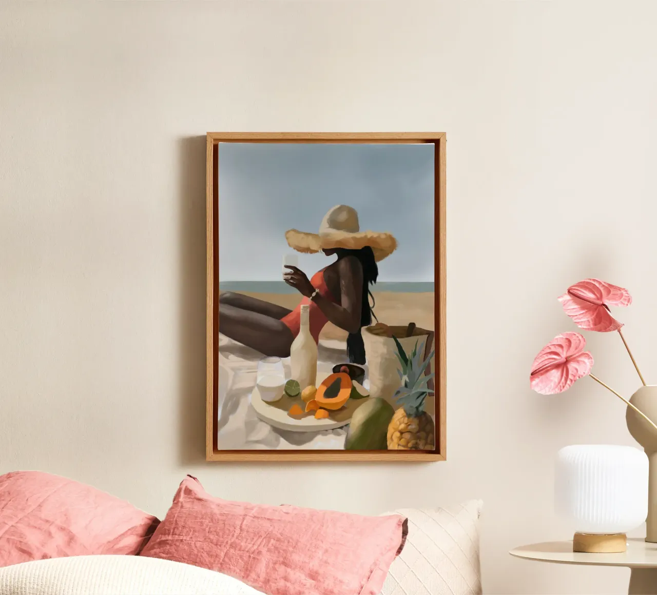 Magisch canvas met Baklijst van Verse