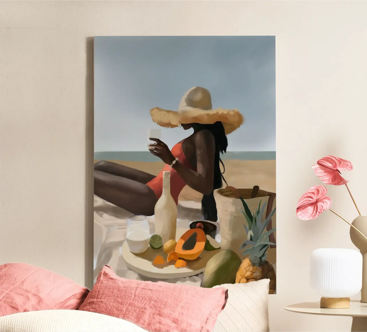 Magisch canvas met Baklijst van Verse