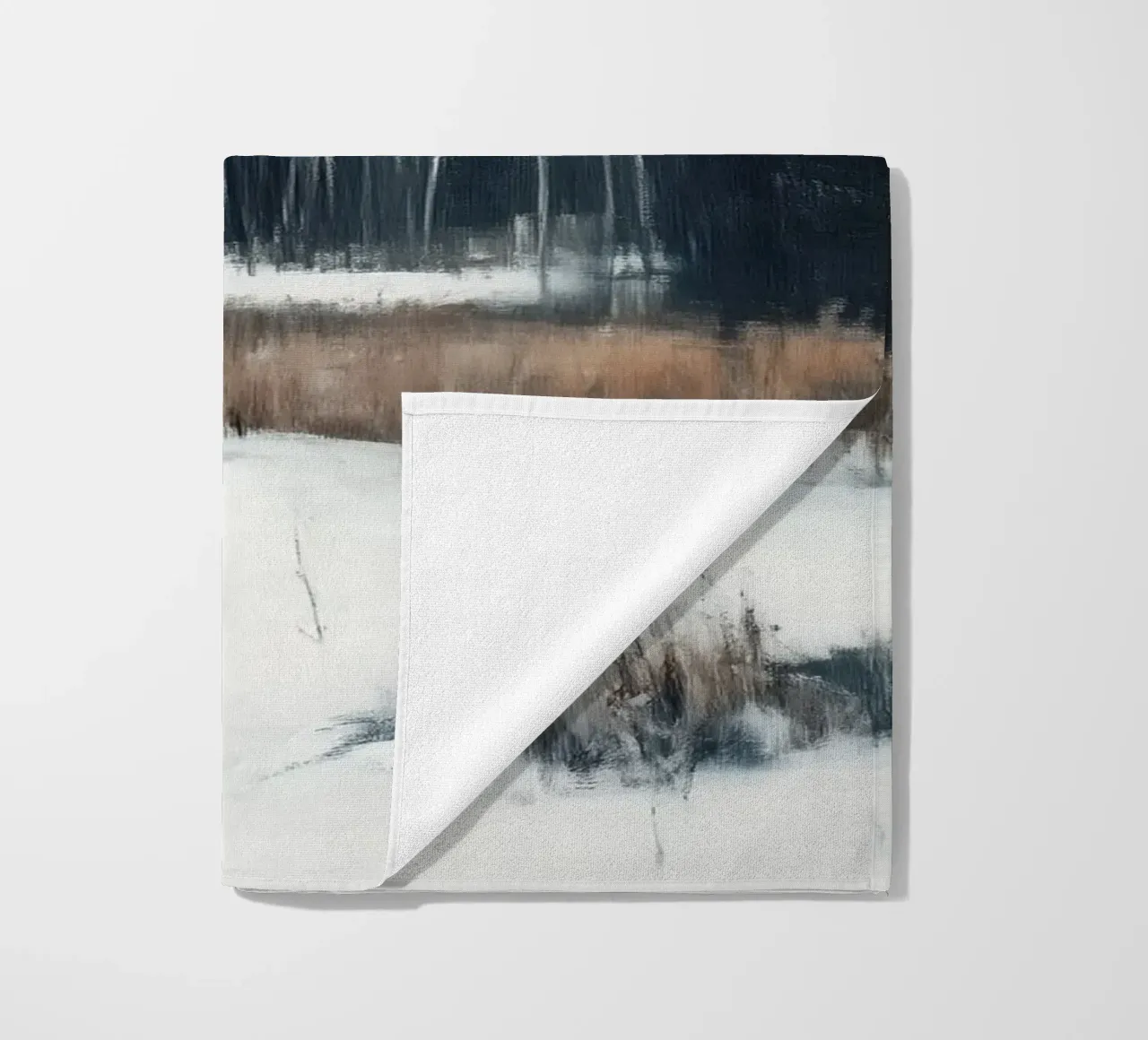 Rotfuchs Snowy Forest Kunstdruck - Winter Wildlife Strandtuch von ClubArt