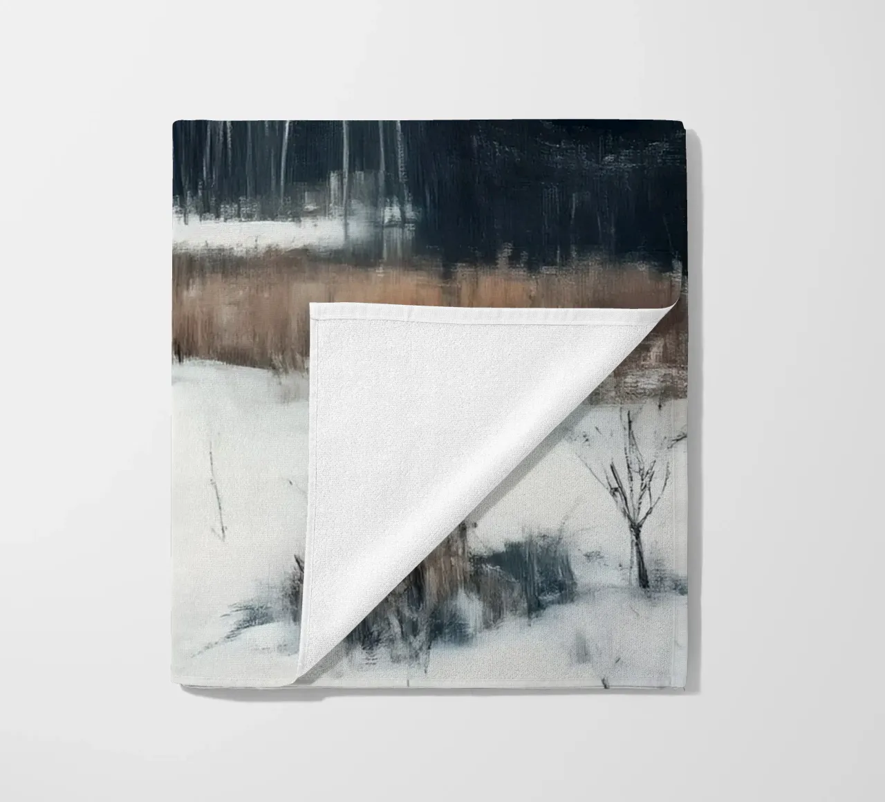 Rotfuchs Snowy Forest Kunstdruck - Winter Wildlife Strandtuch von ClubArt