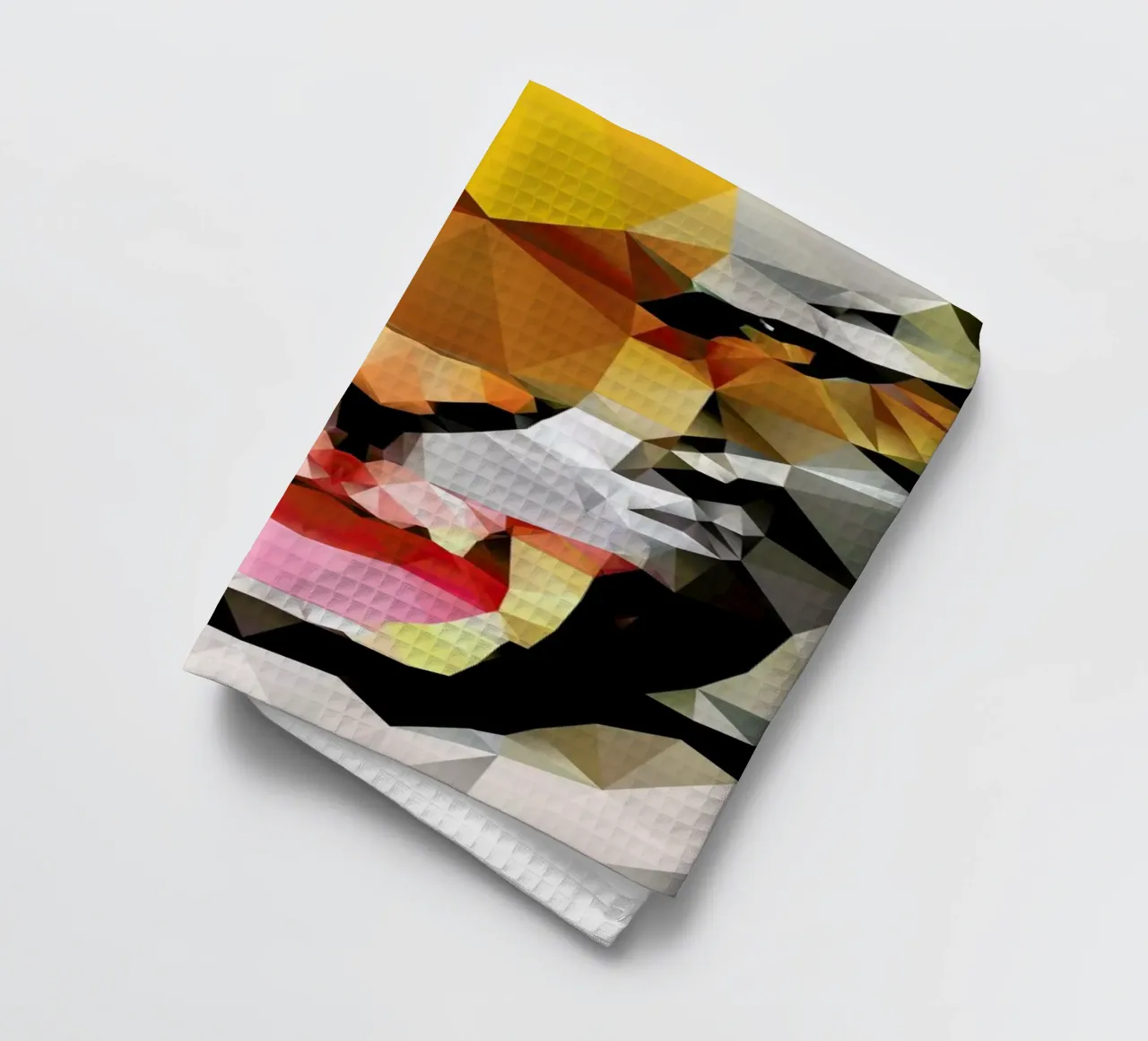 Geo Tiger tea towel by Three Of The Possessed