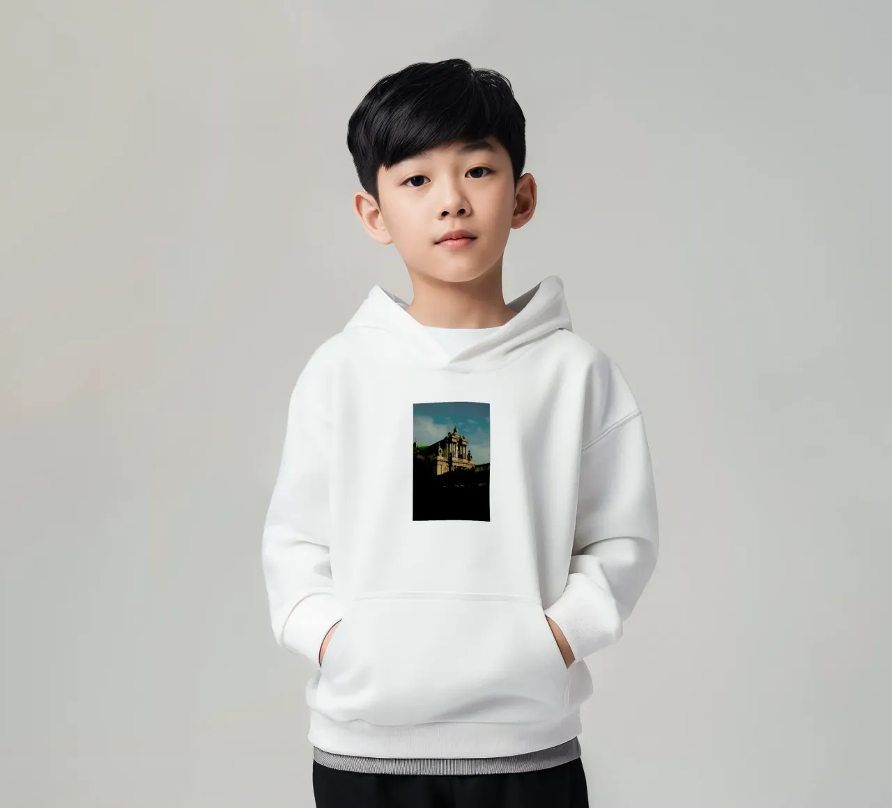 Architecture By Sundown felpa bambino con cappuccio da Sebastian Hilgetag