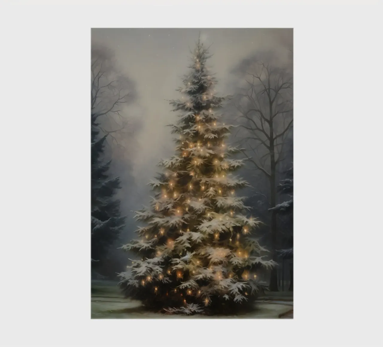 Arbre de Noël lumineux Art Forêt enneigée - Magie des fêtes carnet de notes de ClubArt