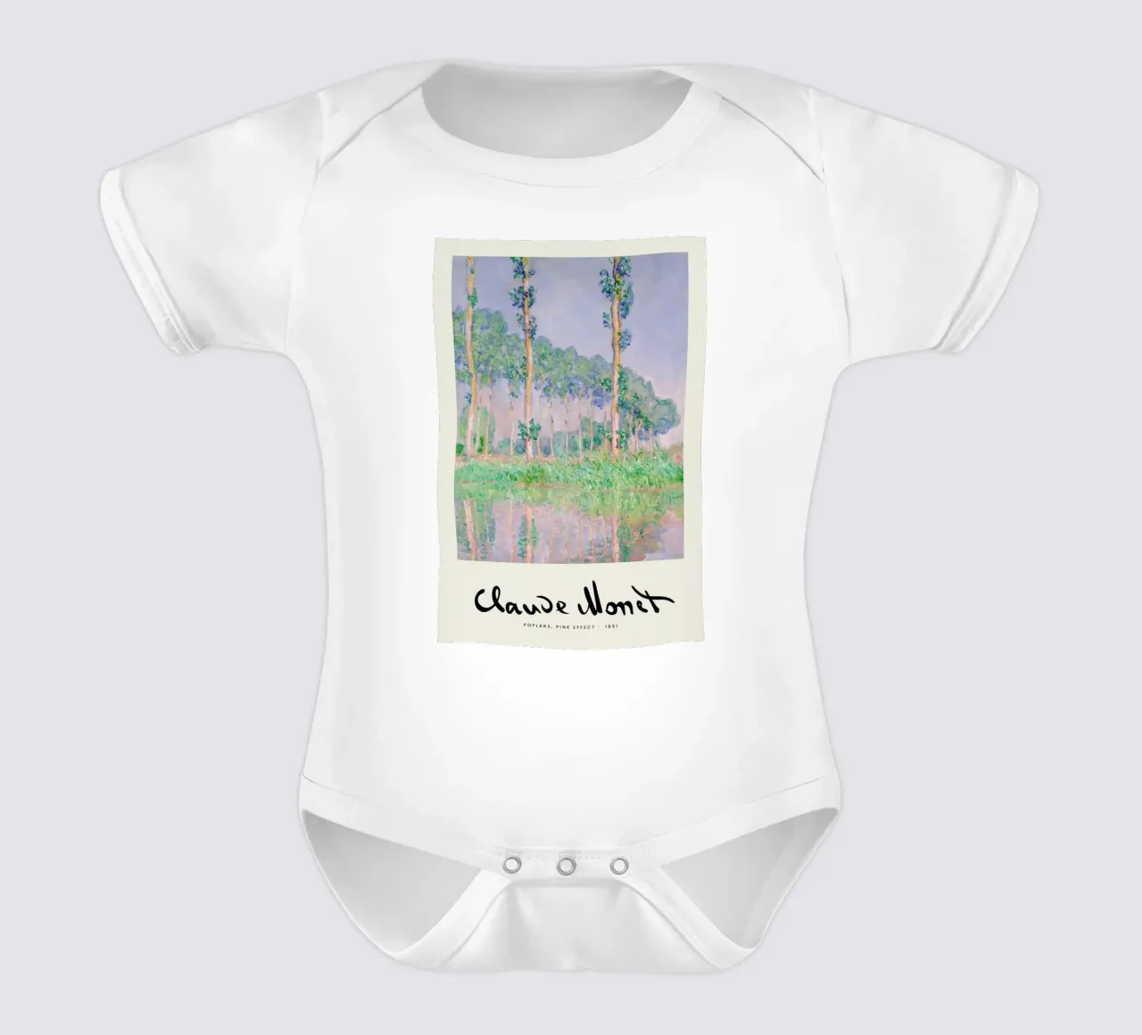 Monet – Signed Poplars body neonato maniche corte da Vintage by JUNIQE