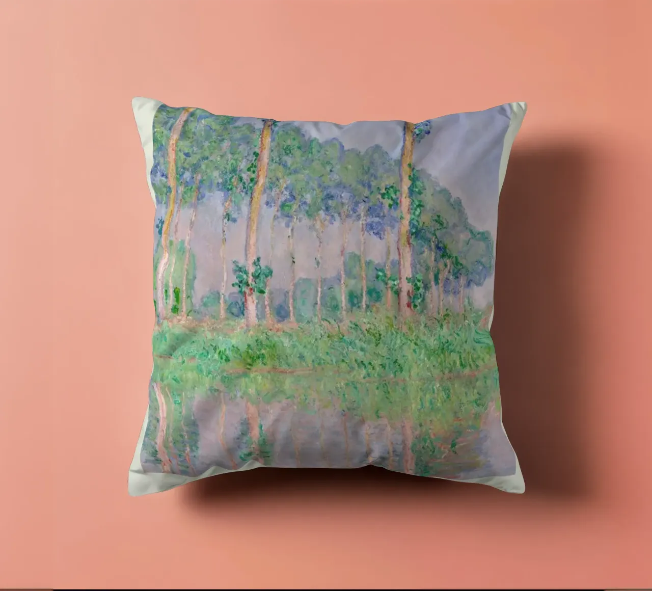 Monet – Signed Poplars cuscino da Vintage by JUNIQE