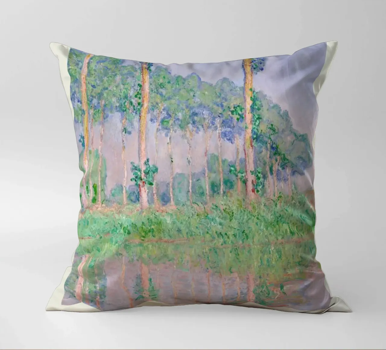 Monet – Signed Poplars cuscino da Vintage by JUNIQE